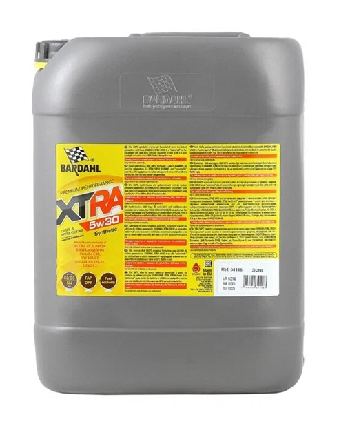 XTRA 5W30 С3 20L универсальное синтетическое моторное масло для бензиновых и дизельных автомобилей. BARDAHL, Бельгия
