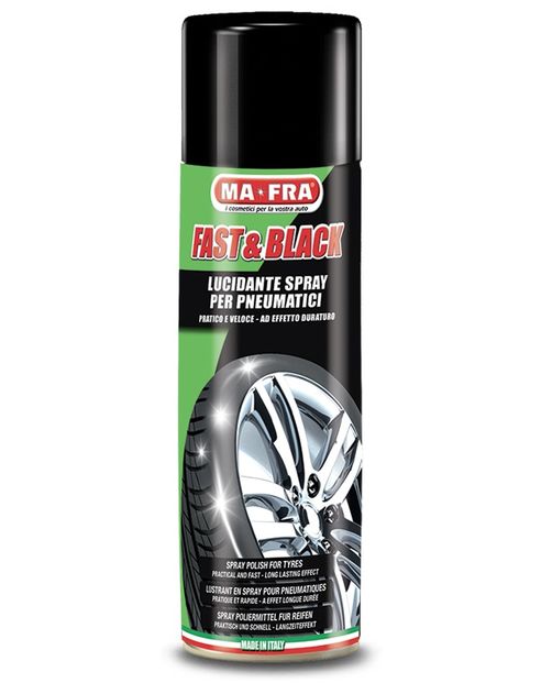 FAST & BLACK (spray) 500 ML VIP чернение для шин с восстанавливающим эффектом. MA-FRA, Италия